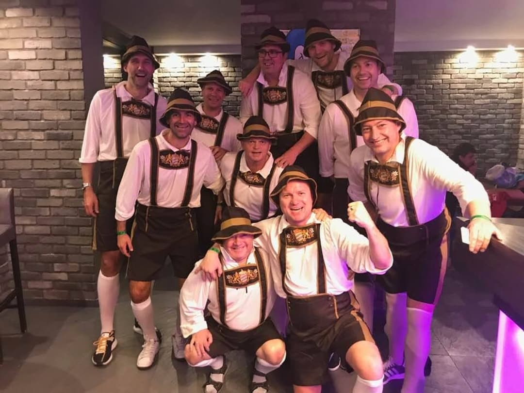 Banco Rotto-gjengen på tur sammen