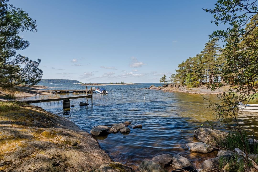 Panoramic view of the Swedish countryside around Åkersäng
